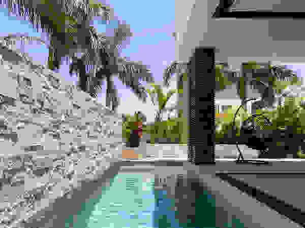 Daniel Cota Arquitectura | Despacho de arquitectos | Cancún Modern pool Stone Beige