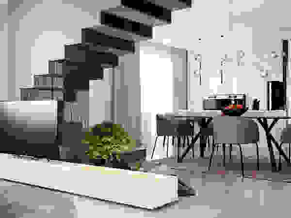 дизайн студия А Гординского Salas de estar minimalistas de madeira e plástico Multi colorido