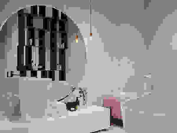 дизайн студия А Гординского Banheiros minimalistas Cerâmica Multi colorido