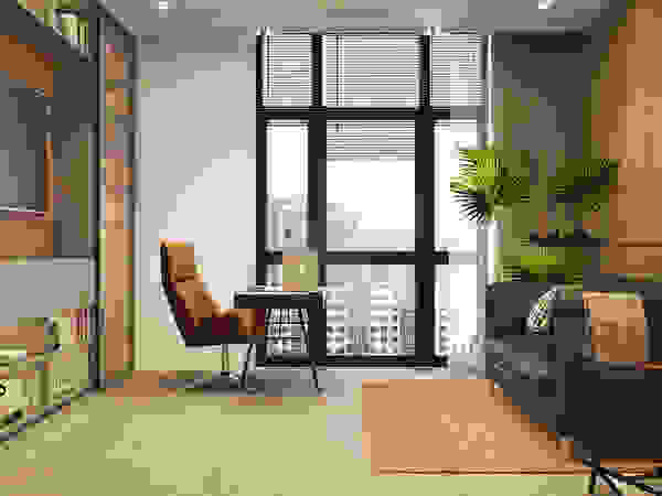 Artichok Design Modern Study Room and Home Office Beige