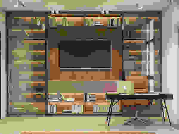 Artichok Design Modern Study Room and Home Office Beige