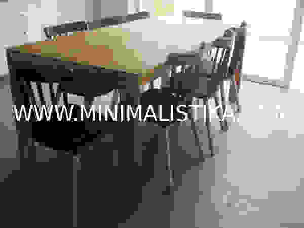 Minimalistika.com Minimalist dining room Solid Wood Wood effect