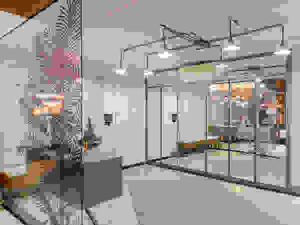Mimoza Mimarlık Eclectic style corridor, hallway & stairs