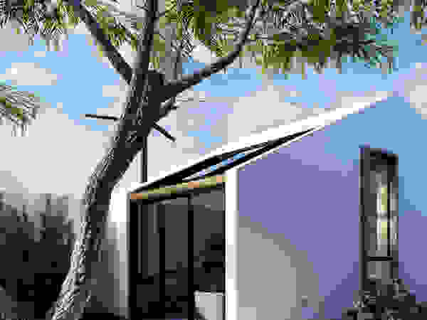 DOF Arquitectos Minimalist balcony, veranda & terrace Concrete White
