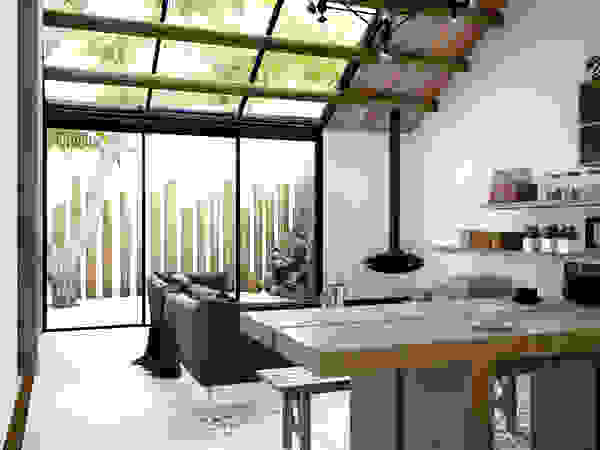DOF Arquitectos Minimalist dining room Wood White