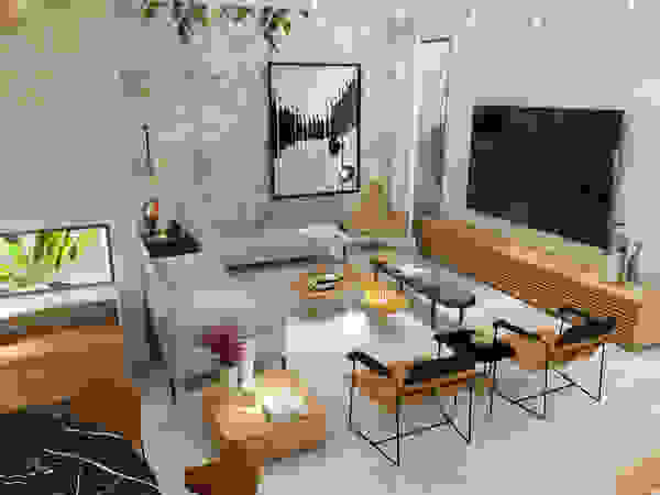 ZOMA Arquitetura Moderne Wohnzimmer