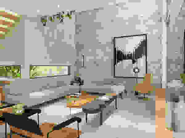 ZOMA Arquitetura Moderne Wohnzimmer
