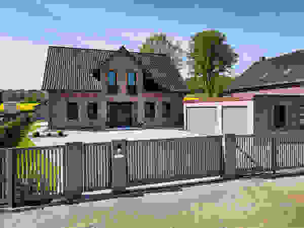 Nordzaun Halaman depan Aluminium/Seng Grey