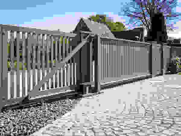 Nordzaun Halaman depan Aluminium/Seng Grey
