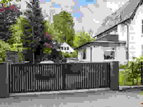 Nordzaun Halaman depan Aluminium/Seng Grey
