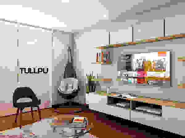 Tullpu Diseño & Arquitectura Modern media room Beige
