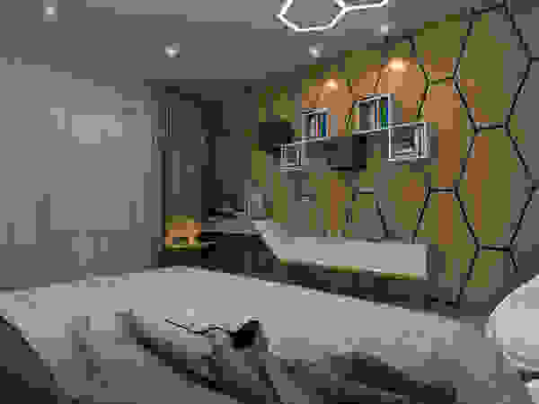 House Interiors in Jalandhar,Punjab Design & Creations Small bedroom Brown