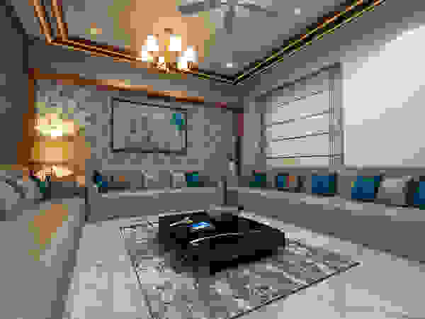 House Interiors in Jalandhar,Punjab Design & Creations Modern living room Blue