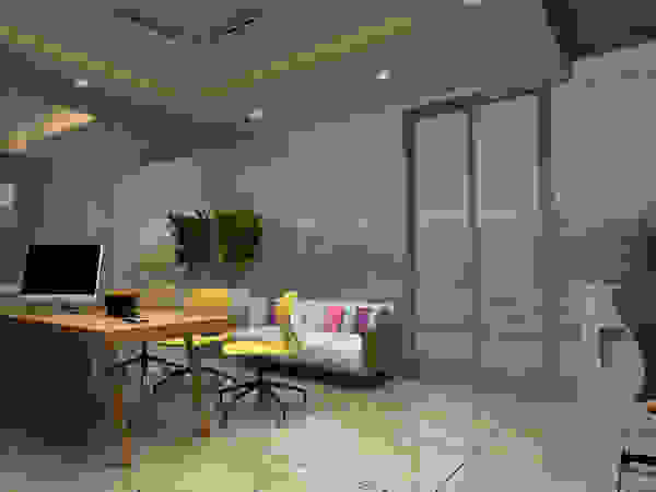 Interior Spaces Design & Creations Asian style office buildings Yellow