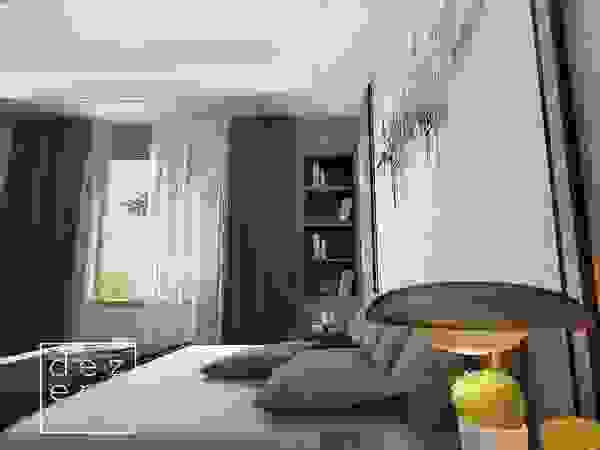 BEDROOM AREA Dezeno Sdn Bhd Small bedroom Grey