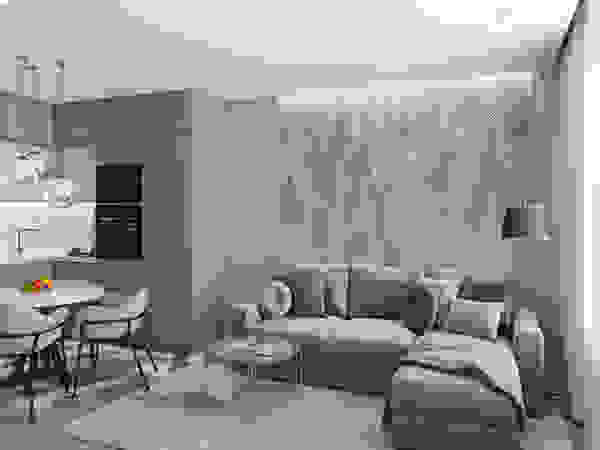 Anastasia Yakovleva design studio Modern Living Room Wood Brown