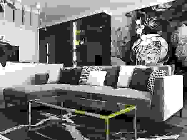 Wnętrza w stylu modern classic Ambience. Interior Design Nowoczesny salon