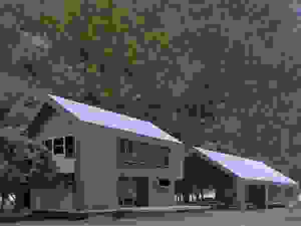 Arquitecto Rafael Viana Balbi - CDMX + Rio de Janeiro Log cabin Aluminium/Zinc Metallic/Silver