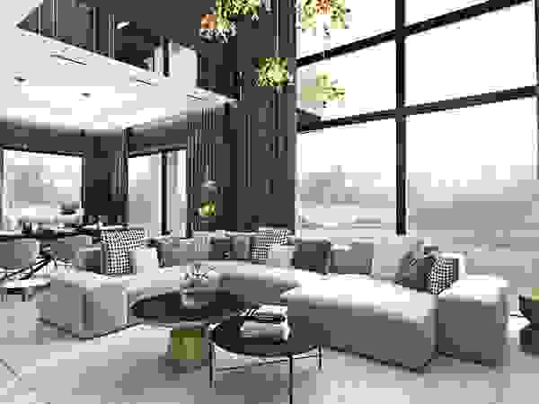 Luksusowe wnętrza domu – cz. 1 Ambience. Interior Design Nowoczesny salon
