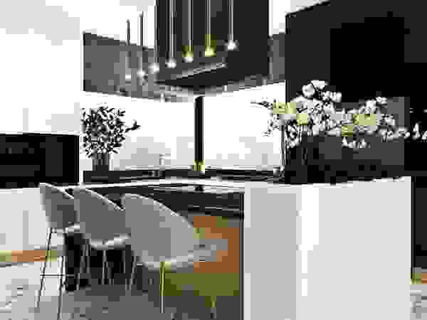 Luksusowe wnętrza domu – cz. 1 Ambience. Interior Design Nowoczesna kuchnia