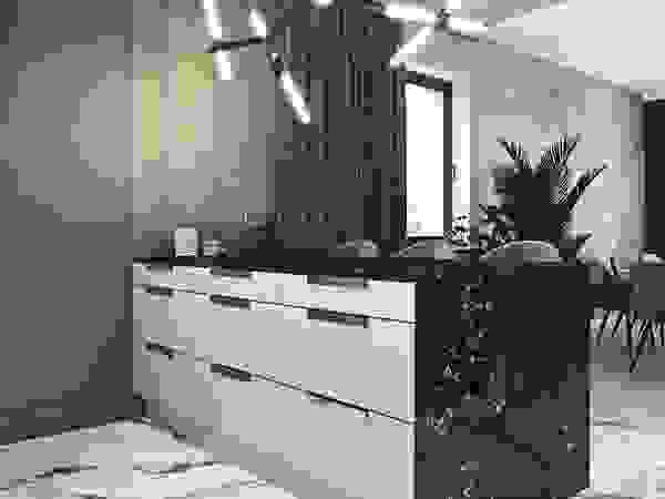 Nowoczesne wnętrza z kontrastem – cz. 1 Ambience. Interior Design Nowoczesna kuchnia