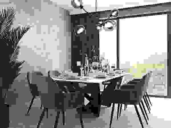 Nowoczesne wnętrza z kontrastem – cz. 1 Ambience. Interior Design Nowoczesna jadalnia