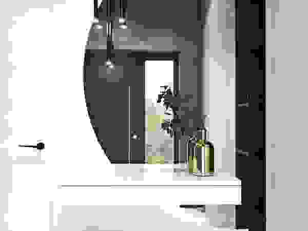 Nowoczesne wnętrza z kontrastem – cz. 1 Ambience. Interior Design Nowoczesny korytarz, przedpokój i schody