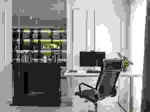 Nowy dom Koniecznych – realizacja. Zdjęcia: Tom Kurek Ambience. Interior Design Nowoczesne domowe biuro i gabinet