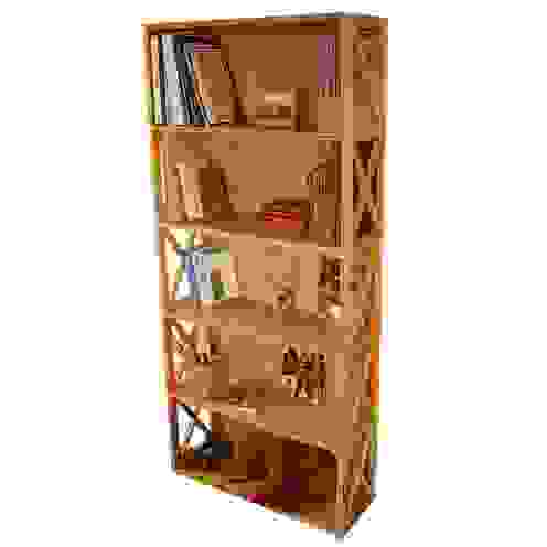 Stackable Bookcase, 5 Book Shelves Finoak LTD مكتب عمل أو دراسة خزانات ورفوف