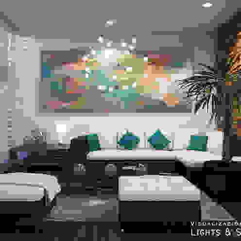 Living Room, Lights & Shades Studios Lights & Shades Studios Modern living room