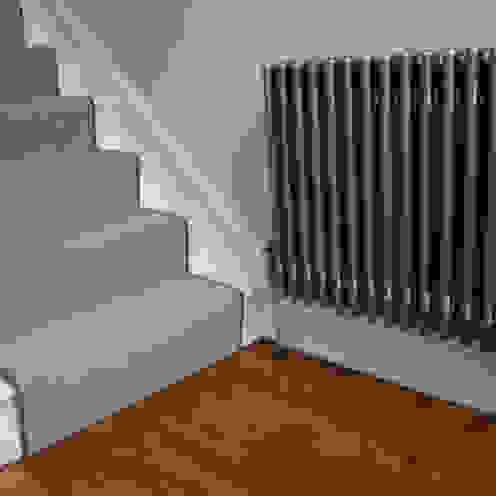 Raw mental two column radiator Mr Central Heating Modern corridor, hallway & stairs