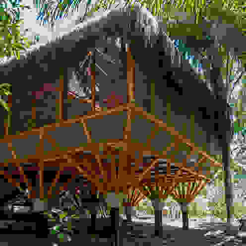 Universo Pol - Morro de San Pablo, IR arquitectura IR arquitectura Tropical style bedroom Bamboo Green