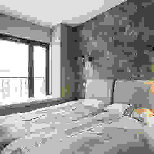 VINTAGE VIBES KODO projekty i realizacje wnętrz Camera da letto in stile tropicale kodo,kodo interiors,interior,apartament,apartment,flat,bedroom,beige,green,tropical,asian