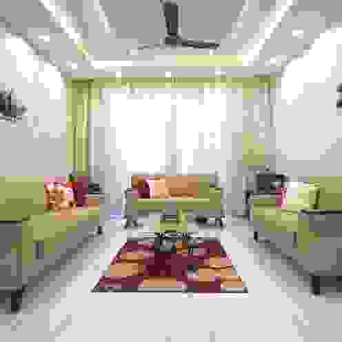 Glamrous Living Room HomeLane.com Modern living room infusing glamorous furniture, living room,