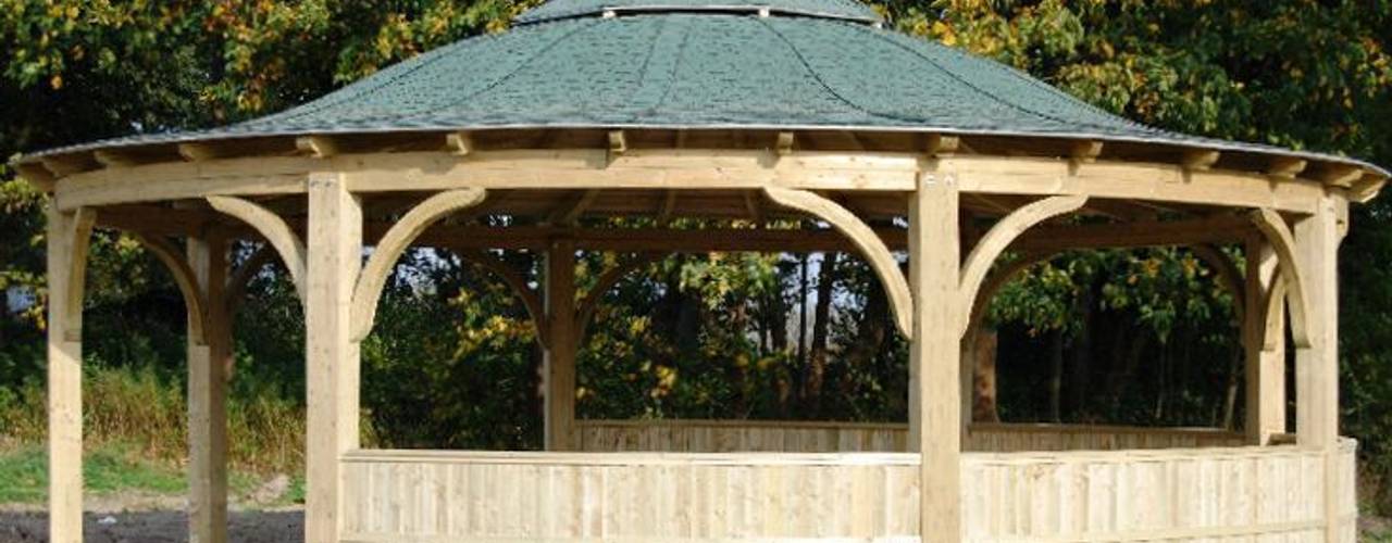 Our Work, EcoCurves - Bespoke Glulam Timber Arches EcoCurves - Bespoke Glulam Timber Arches Garden