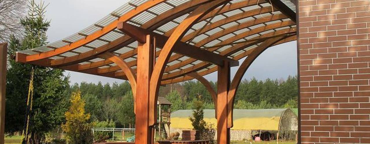 Our Work, EcoCurves - Bespoke Glulam Timber Arches EcoCurves - Bespoke Glulam Timber Arches Garden