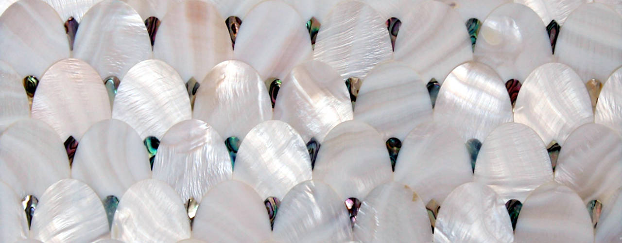 Freshwater Mother of Pearl with Paua Shell, ShellShock Designs ShellShock Designs Moderne muren & vloeren