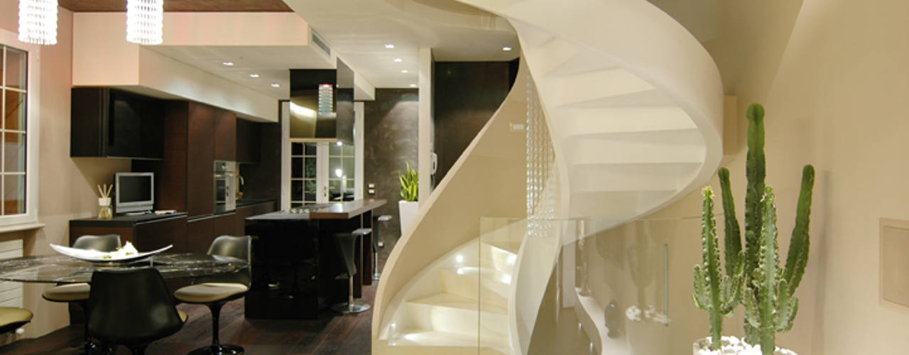 Casa AXL, Enrico Muscioni Architect Enrico Muscioni Architect Modern corridor, hallway & stairs