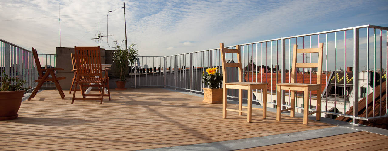 Teak Holzterrasse, BS - Holzdesign BS - Holzdesign Balcony, veranda & terrace