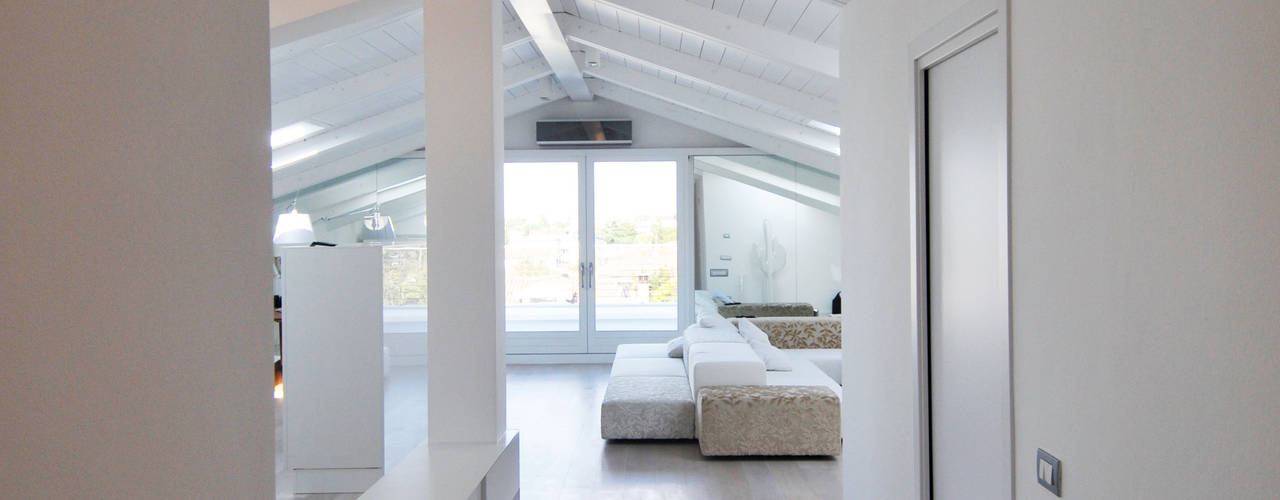 Interior design - White Loft - Treviso Italy, IMAGO DESIGN IMAGO DESIGN ห้องนั่งเล่น