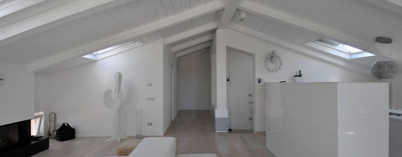 Interior design - White Loft - Treviso Italy, IMAGO DESIGN IMAGO DESIGN Salas de estilo minimalista