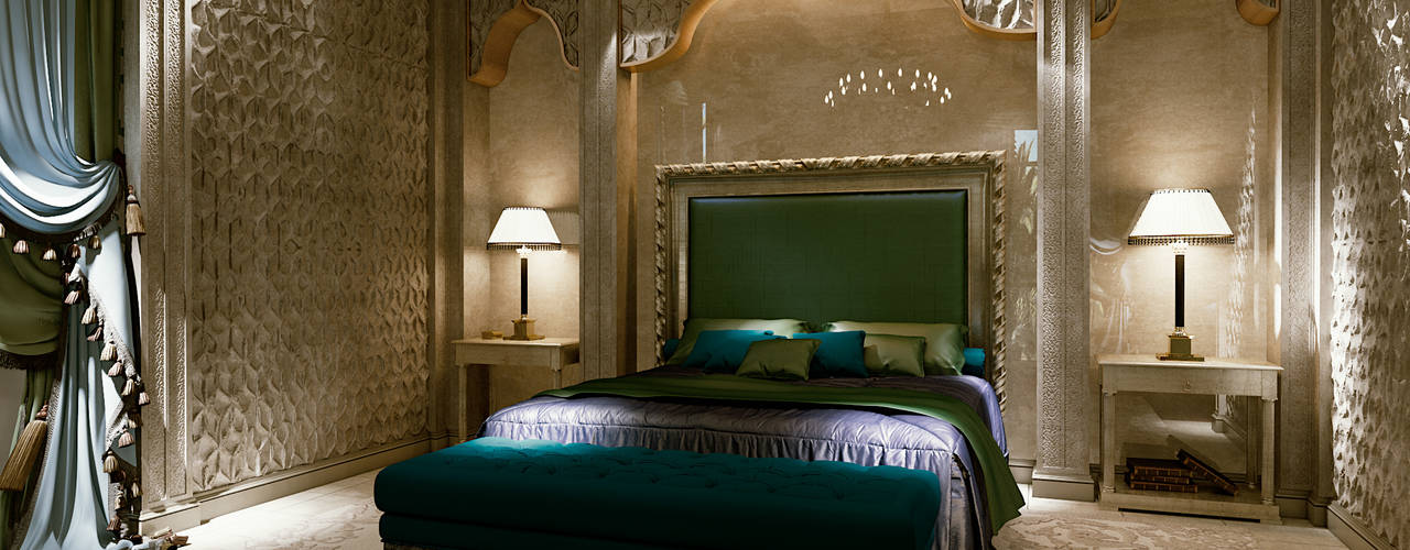 VIlla in Doha, Scultura & Design S.r.l. Scultura & Design S.r.l. Eclectische slaapkamers