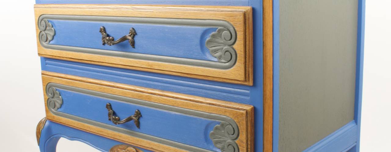 Upcycled oak chest of drawers, Narcissus Road Furniture Design Narcissus Road Furniture Design Eclectic style bedroom