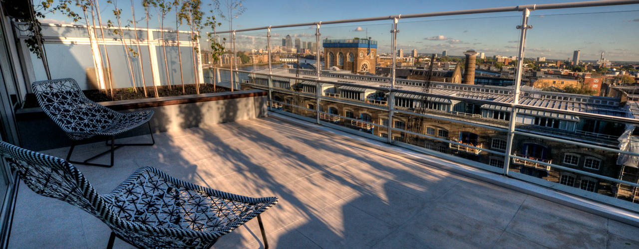 Southbank, London, Urban Roof Gardens Urban Roof Gardens Varandas, alpendres e terraços modernos