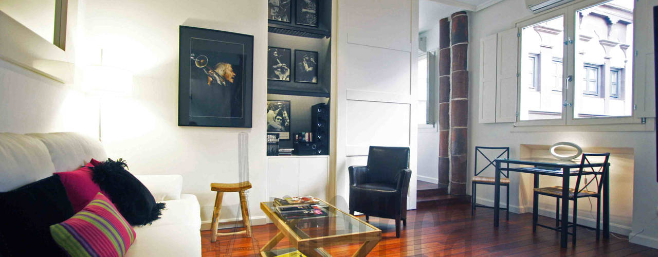 Apartamento Jazz, Ametrica & Interior, S.L. Ametrica & Interior, S.L. Salas de estar ecléticas