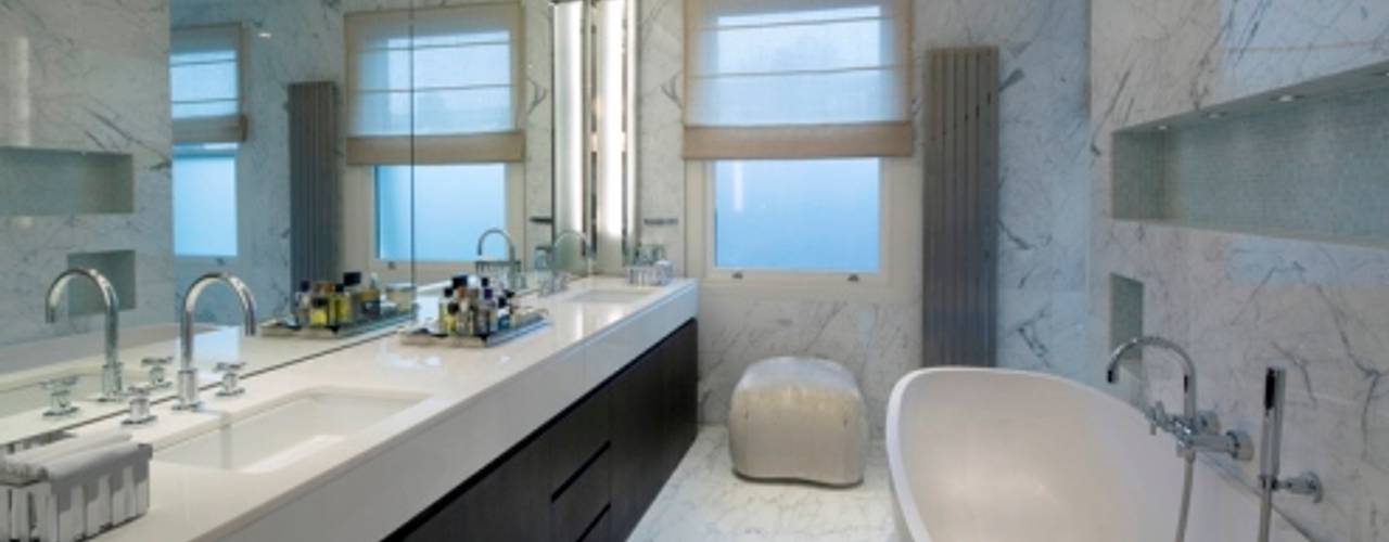 Marble Bathroom in London, Amarestone Amarestone Phòng tắm phong cách hiện đại