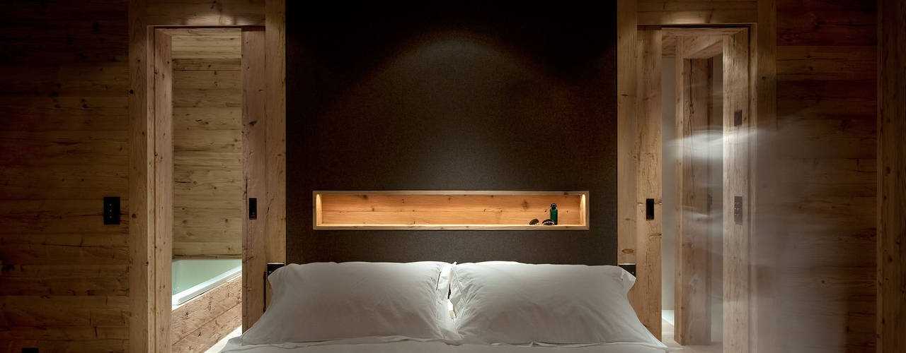 Chalet Gstaad, Ardesia Design Ardesia Design Phòng ngủ phong cách mộc mạc