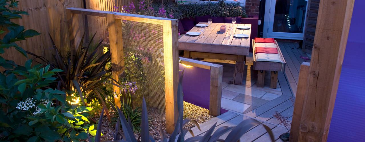 Party garden in Sevenoaks, Kent, Earth Designs Earth Designs Giardino moderno