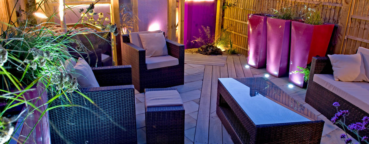 Party garden in Sevenoaks, Kent, Earth Designs Earth Designs Jardines de estilo moderno