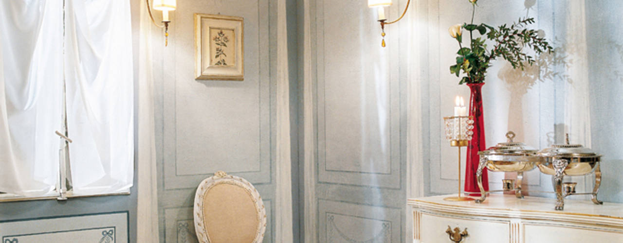 Boiserie trompe l'oeil, INTERNO78.IT - DECORAZIONI D'INTERNI INTERNO78.IT - DECORAZIONI D'INTERNI غرفة المعيشة